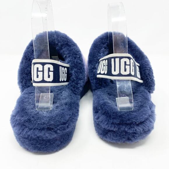 Ugg Purple Shearling Fluff Yeah Slide Sandal Women's Size 7 EUC - Picture 4 of 8